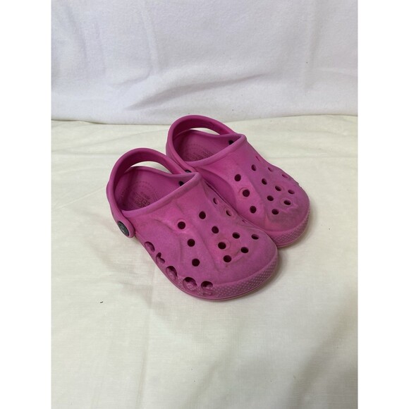 Crocs BAYA Clogs ELECTRIC PINK US Kids Size C 11 - Picture 1 of 6